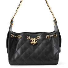 Load image into Gallery viewer, CHANEL CHANEL25 ChainShoulder Bag BlackAS5631 Caviar Leather Size Mini