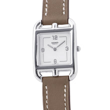 Load image into Gallery viewer, HERMES Cape Cod Dubrutur W23mm Stainless Steel Swift Leather(Etoupe) White DialCC1.210c