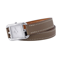 Load image into Gallery viewer, HERMES Cape Cod Dubrutur W23mm Stainless Steel Swift Leather(Etoupe) White DialCC1.210c