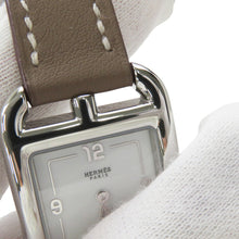 Load image into Gallery viewer, HERMES Cape Cod Dubrutur W23mm Stainless Steel Swift Leather(Etoupe) White DialCC1.210c