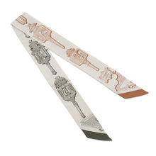 Load image into Gallery viewer, HERMES Twilly Merveilleuses Lanternes Crème / Caramel / Khaki Silk100%