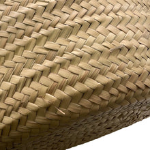 Load image into Gallery viewer, BALENCIAGA Lucagol Basket Natural/Black771067 Raffia Leather Size Medium