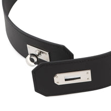 Load image into Gallery viewer, HERMES Kelly Necklace Size Large BlackH500285FK89 Swift Leather