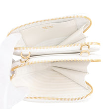 Load image into Gallery viewer, PRADA Saffiano Leather Triangle 2-Way Shoulder Bag White1NR015 Leather Raffia