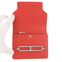 将图像加载到图库查看器中,HERMES Roulis Roulis Slim Rouge Coeur Chevre Myzore Goatskin