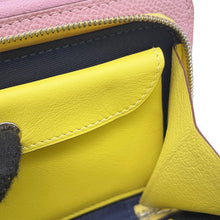 将图像加载到图库查看器中,HERMES Nouveau To Go Shoulder Wallet Mauve Sylvestre/Lime/Cuivre Epsom/Swift Leather