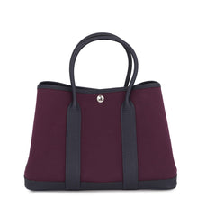 将图像加载到图库查看器中,HERMES Garden Party Cassis/Blue Nuit Toile Officier Negonda Leather Size TPM