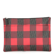 Load image into Gallery viewer, Dior Dior Homme Trotter Check Pattern Clutch Bag Red/Black PVC Leather