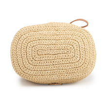 将图像加载到图库查看器中,PRADA 2WAY Bucket Bag Beige/Light Brown1BE068 Raffia Leather