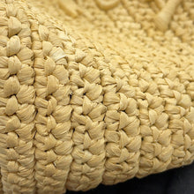 将图像加载到图库查看器中,PRADA 2WAY Bucket Bag Beige/Light Brown1BE068 Raffia Leather