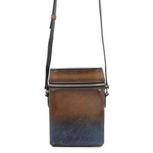 Load image into Gallery viewer, Berluti FreeScript Swipe Calligraphy Messenger Brown/Blue Venezia Leather