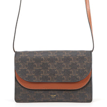 Load image into Gallery viewer, CELINE Triomphe Flap Shoulder Wallet Tan10D852CG9.04LU PVC/Leather