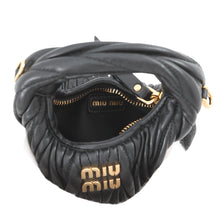 Load image into Gallery viewer, MIUMIU Matelassé Hobo Bag Charm Black5NR019_2FPP_F0002 Leather