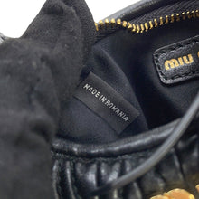 Load image into Gallery viewer, MIUMIU Matelassé Hobo Bag Charm Black5NR019_2FPP_F0002 Leather