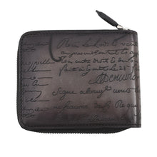Load image into Gallery viewer, Berluti Itauba Square Compact Wallet Dark Gray Leather