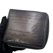 Load image into Gallery viewer, Berluti Itauba Square Compact Wallet Dark Gray Leather