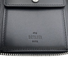 Load image into Gallery viewer, Berluti Itauba Square Compact Wallet Dark Gray Leather