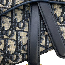 将图像加载到图库查看器中,Dior Oblique Saddlebag Mini Navy/BeigeM0447CTZQ_M928 Canvas Leather