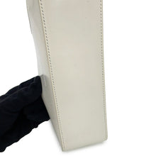 Load image into Gallery viewer, Ferragamo Cutout Handbag White213487 Leather Canvas Size Small