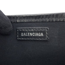 Load image into Gallery viewer, BALENCIAGA NavyCabas Black390346AQ38N1000 Canvas Leather Size XS