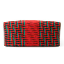 Load image into Gallery viewer, GUCCI Interlocking G Houndstooth 2-Way Bag Red/Multicolor644994 Canvas Leather