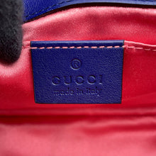 Load image into Gallery viewer, GUCCI GG Marmont Shoulder Bag Blue446744 Velour