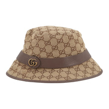 将图像加载到图库查看器中,GUCCI GG Canvas bucket hat Size M/58㎝ Beige/Brown576587 4HG62 2564 Canvas Leather