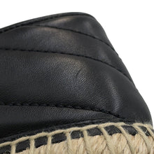 将图像加载到图库查看器中,GUCCI GG Marmont Espadrilles Black551890 BKO00 1000 Leather Size 34 1/2