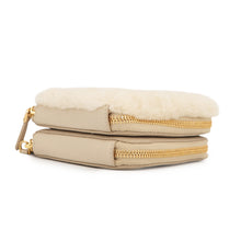 将图像加载到图库查看器中,PRADA Triangle W Mini Pouch 2WAY Bag Beige1NR015 Fur Leather