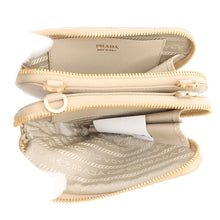 将图像加载到图库查看器中,PRADA Triangle W Mini Pouch 2WAY Bag Beige1NR015 Fur Leather