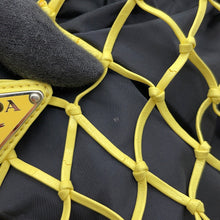 Load image into Gallery viewer, PRADA Mesh Tote Bag Yellow/Black1BC072 Leather Nylon