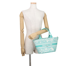 Load image into Gallery viewer, Dior Toile de Jouy Embroidery Pannier Hat Bag AquamarineM1328CTDT_M51E Canvas