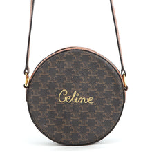 Load image into Gallery viewer, CELINE Triomphe Shoulder Bag Brown PVC Leather