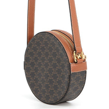 Load image into Gallery viewer, CELINE Triomphe Shoulder Bag Brown PVC Leather