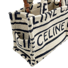 Load image into Gallery viewer, CELINE Small Cabas Thais 2WAY Bag White/Black199162ERP Cotton Leather Size Small
