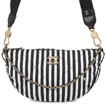 Load image into Gallery viewer, CHANEL Large Hobo 2-Way Bag Black/WhiteAS4698 Nylon Size Large