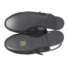 Load image into Gallery viewer, HERMES Kim ballet shoes Black Fabric Leather Size 35 1/2