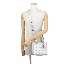 Load image into Gallery viewer, Dior My ABC Dior Lady Dior 2WAY Bag SilverM0532PNFA_M090 Leather Size Small