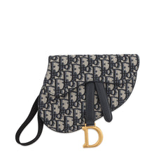 将图像加载到图库查看器中,Dior Oblique Saddle Belt Pouch Beige/NavyS5632CTZQ_M928 Canvas Leather