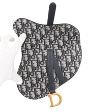 将图像加载到图库查看器中,Dior Oblique Saddle Belt Pouch Beige/NavyS5632CTZQ_M928 Canvas Leather