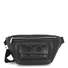 Load image into Gallery viewer, GUCCI GG embossed belt bag Black645093 Leather