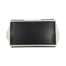 Load image into Gallery viewer, BALENCIAGA Navy Cabas S Handbag White/Black339933 Canvas Leather