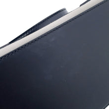 Load image into Gallery viewer, BALENCIAGA Navy Cabas S Handbag White/Black339933 Canvas Leather