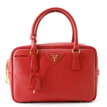 Load image into Gallery viewer, PRADA Triangle Logo Handbag RedBN1113 Leather