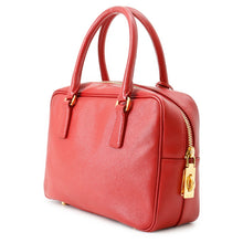 Load image into Gallery viewer, PRADA Triangle Logo Handbag RedBN1113 Leather
