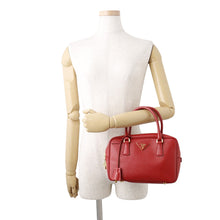 Load image into Gallery viewer, PRADA Triangle Logo Handbag RedBN1113 Leather