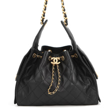 将图像加载到图库查看器中,CHANEL CHANEL25 ChainShoulder Bag BlackAS5293 Caviar Leather Size Small