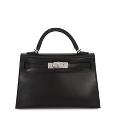 Load image into Gallery viewer, HERMES Mini Kelly 2 (outside) Black Box Calf Leather