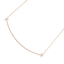 Load image into Gallery viewer, TIFFANY&Co. T Smile Necklace Size Large60011654 18K Pink Gold
