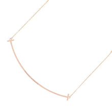 Load image into Gallery viewer, TIFFANY&Co. T Smile Necklace Size Large60011654 18K Pink Gold